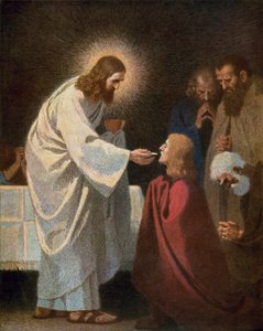 Jesús dando la comunión a San Juan